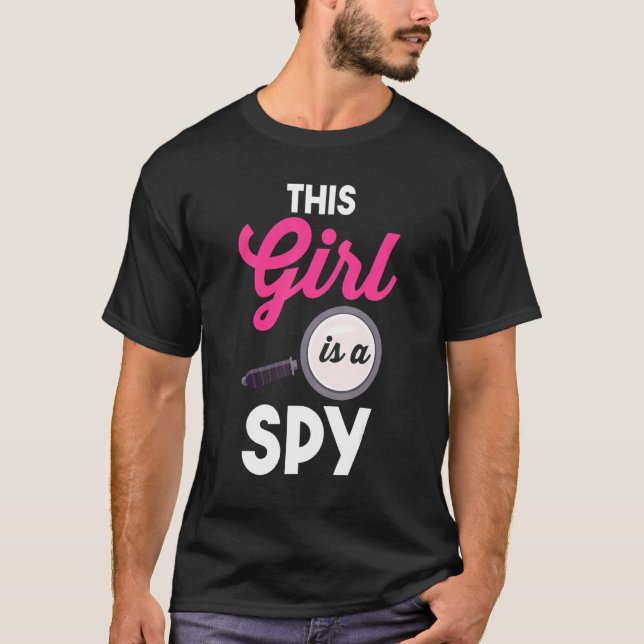 Kriminaldetektor Secret Spy this Gir T Shirt (Framsida)
