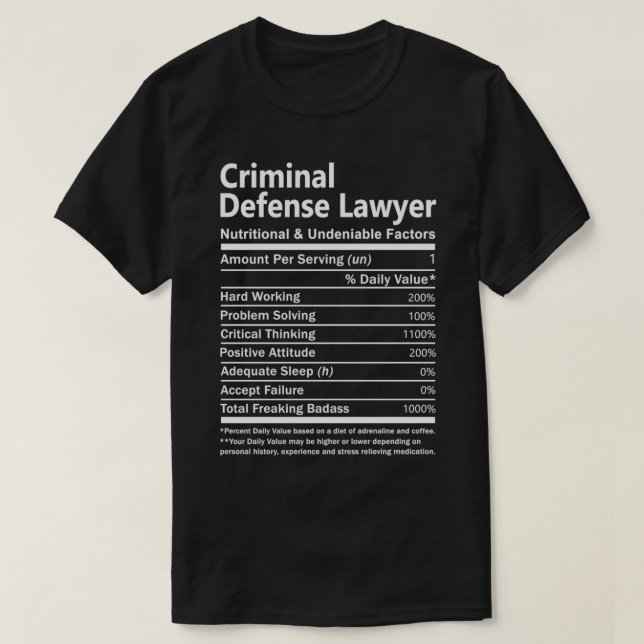 Kriminalförsvarets advokat Nutritional och Odiskut T Shirt (Design framsida)