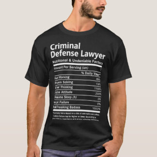 Kriminalförsvarets advokat Nutritional och Odiskut T Shirt