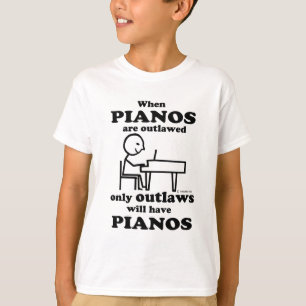 Kriminaliserade pianon t-shirt