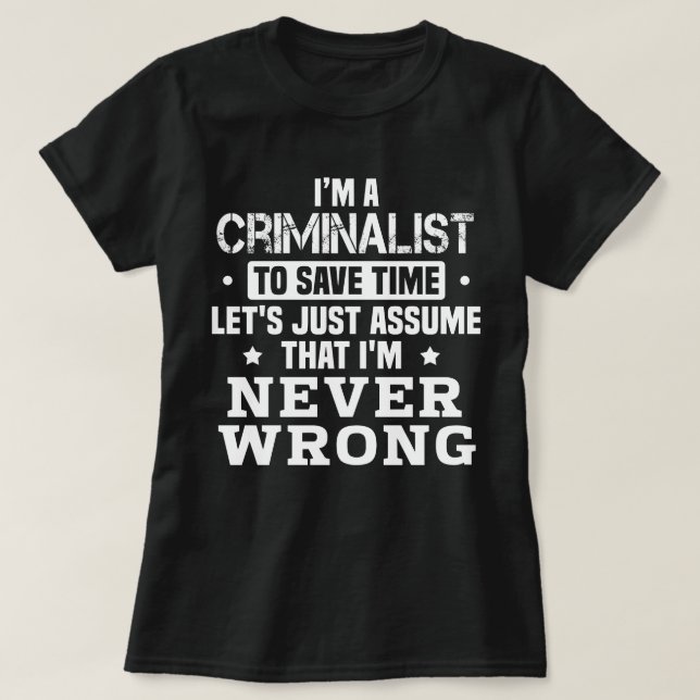 Kriminalist T Shirt (Design framsida)