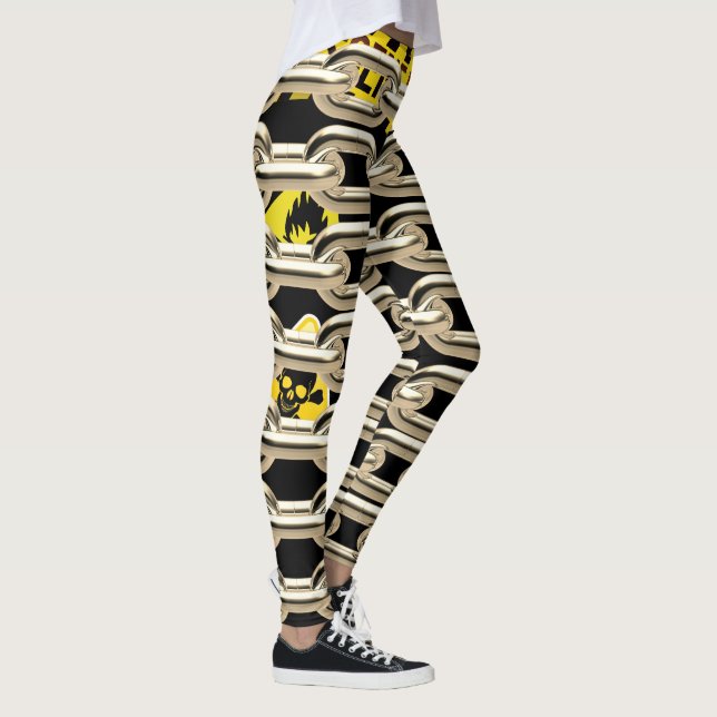 Kriminalscen, varnar för lustig design. Leggings (Höger)