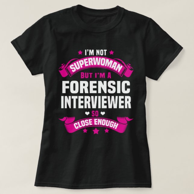 kriminalteknisk intervjuare t shirt (Design framsida)