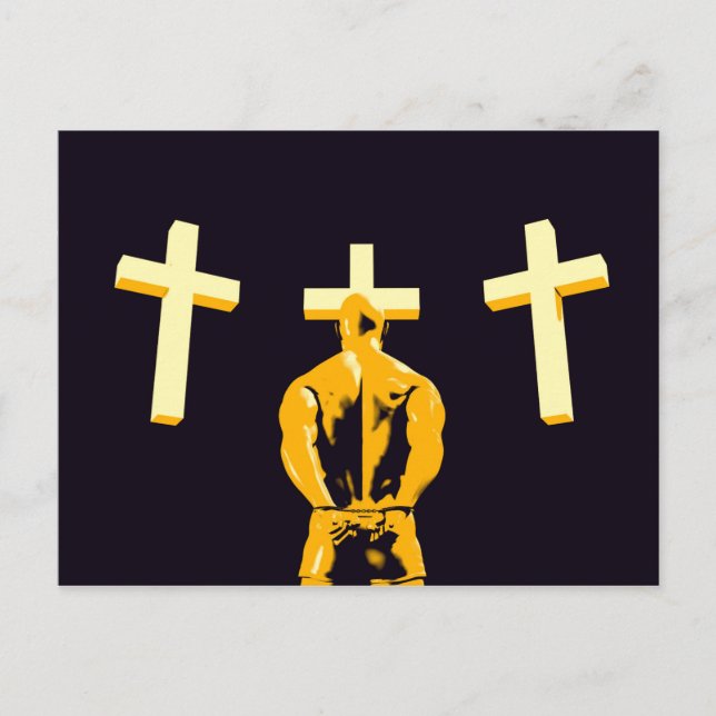 Kriminalvårdsfängelse och religiös kristendom som  vykort (Framsida)