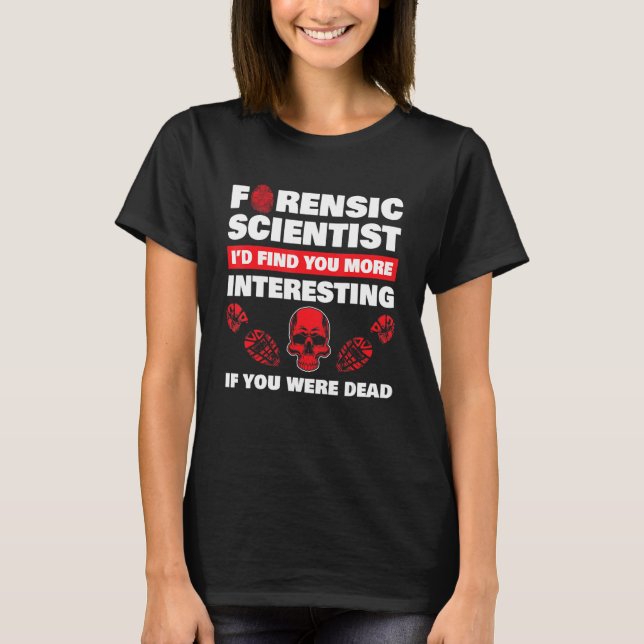 Kriminalvetenskapens brott Scene Evidence DNA Crim T Shirt (Framsida)