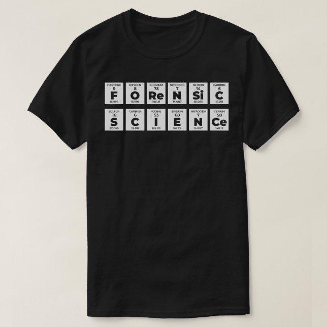 Kriminalvetenskapens brottscen Periodic Bord DNA C T Shirt (Design framsida)