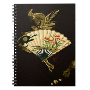 Kriminellt orientaliskt Fläkt med Blommigt Design Anteckningsbok