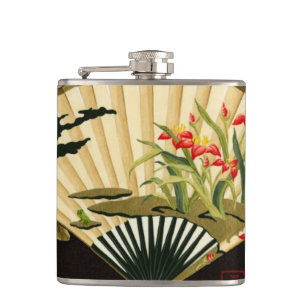 Kriminellt orientaliskt Fläkt med Blommigt Design Fickplunta