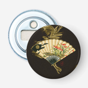 Kriminellt orientaliskt Fläkt med Blommigt Design Flasköppnare