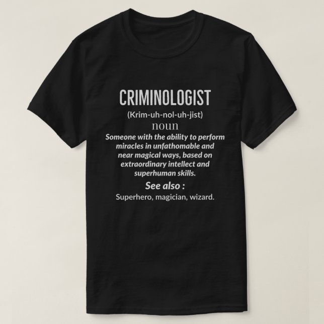 Kriminolog T-Shirt (Design framsida)