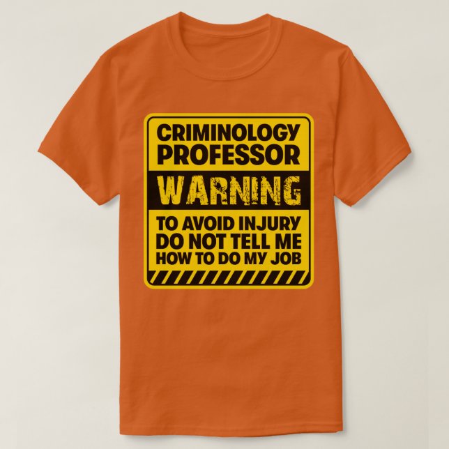 Kriminologi Professor2 T Shirt (Design framsida)