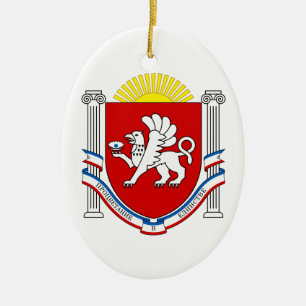 Krims emblem julgransprydnad keramik