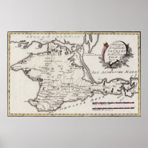 Krims Karta, Krims Peninsula 1791 Poster