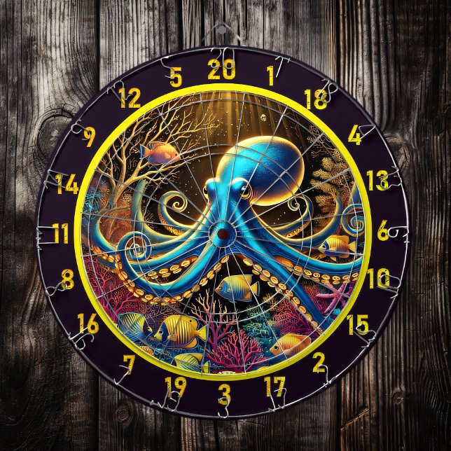 Krimsondjup Octopus Dartboard Darttavla (Skapare uppladdad)