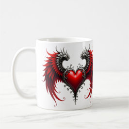 Krimsvingat Hjärta Gotisk Romantik Elegant . Kaffemugg