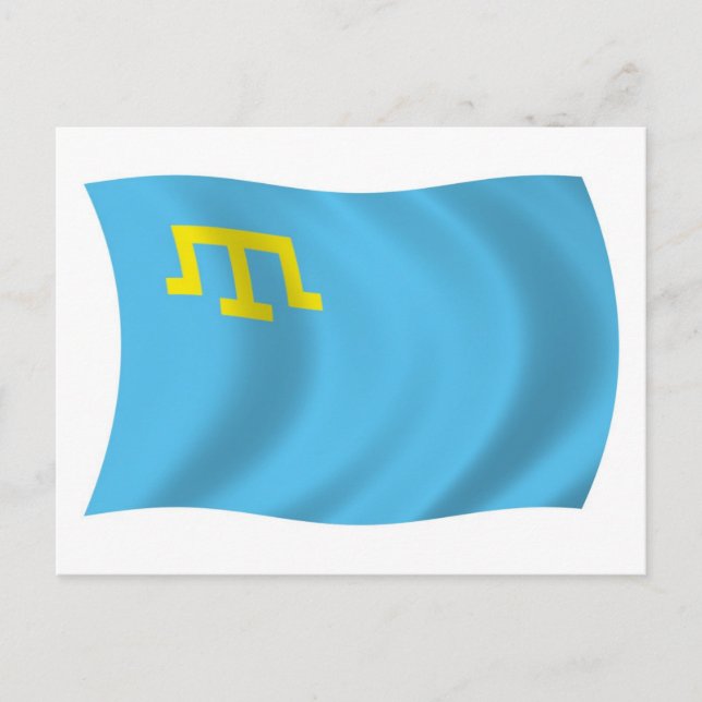 Krimtatarernas flagga vykort (Framsida)