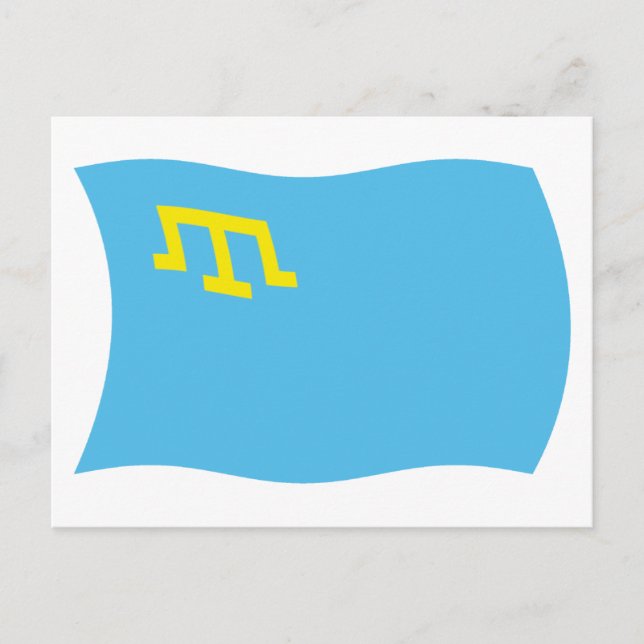 Krimtatarernas flagga vykort (Framsida)