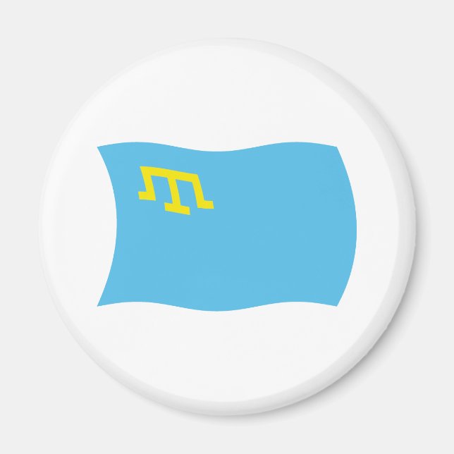 Krimtatarernas flaggmagnet magnet (Framsidan)