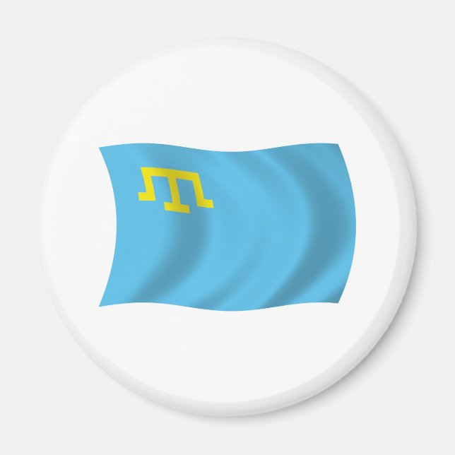 Krimtatarernas flaggmagnet magnet (Framsidan)