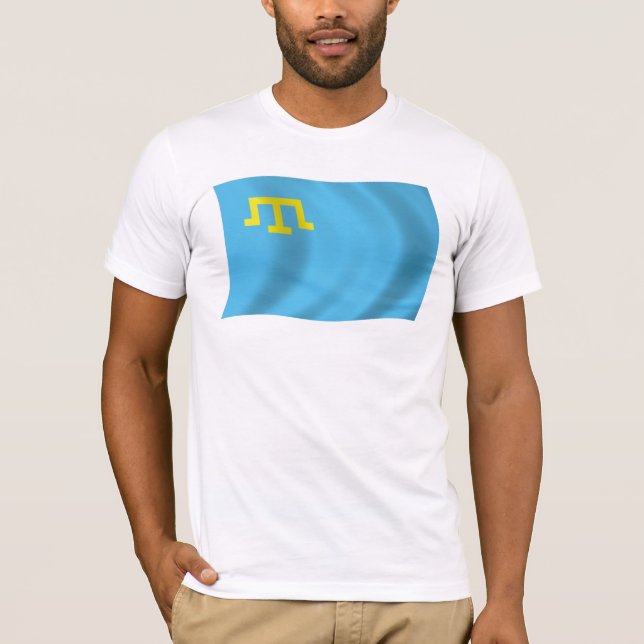 Krimtatarernas flaggtröja tee (Framsida)