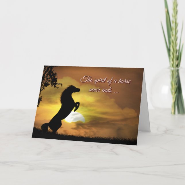 Kringandan i Horse Sympathy Memorial Andlig Kort (Framsida)