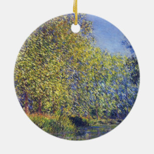 Kringel i Eptefloden nära Giverny av Claude Monet Julgransprydnad Keramik