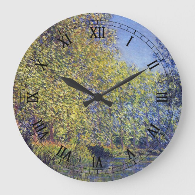 Kringel i Eptefloden nära Giverny av Claude Monet Stor Klocka (Framsida)