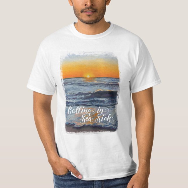 Kringning i Sea Sick T-shirt (Framsida)