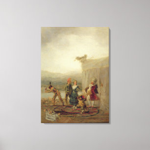 Kringresande spelare, 1793 (olja på bleckplåten) canvastryck