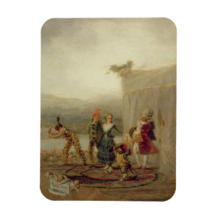 Kringresande spelare, 1793 (olja på bleckplåten) magnet