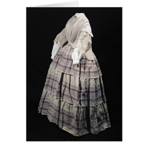 Krinolinklänning, 1850-60 hälsningskort