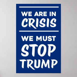 KRIS Anti-Trump Blå Protest Poster