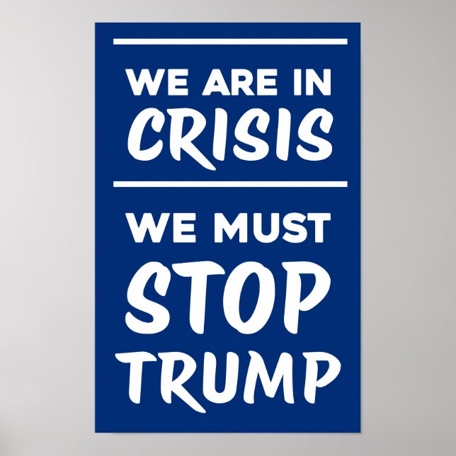 KRIS Anti-Trump | Blå | Protest Poster (Framsidan)