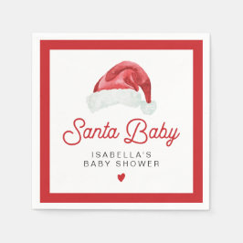 KRIS Cute och Modern Santa Baby Shower Bord Pappersservett