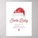 KRIS Cute och Modern Santa Baby Shower Välkommen Poster<br><div class="desc">Den här "Santa Baby" babyduschens välkomstskylt har en vattenfärg och ett sött,  modernt,  inspirerat typsnitt. Den här babyduschskylten är perfekt för din jul-,  vinter- eller temathändelse. Pair med något i KRIS Samling för ett sammanhängande utseende.</div>