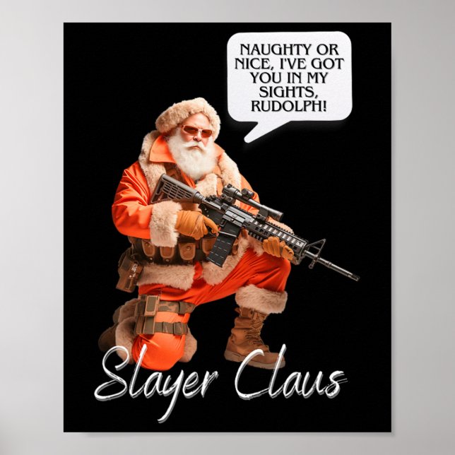Kris Kringle Festive Hunting Julafton Jultomten Ca Poster (Framsidan)