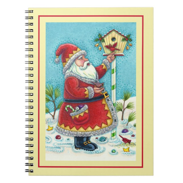 KRIS KRINGLE MATANDE REDBIRDS, CHRISTMAS BIRDHOUSE ANTECKNINGSBOK (Framsidan)
