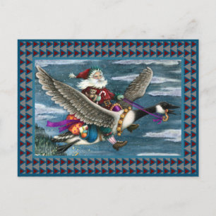 KRIS KRINGLE OCH LEKSAKER ON CANADIAN GOOSE CHRIST VYKORT