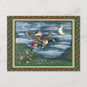 KRIS KRINGLE OCH LEKSAKER ON CANADIAN GOOSE CHRIST VYKORT