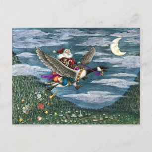 KRIS KRINGLE OCH LEKSAKER ON CANADIAN GOOSE CHRIST VYKORT