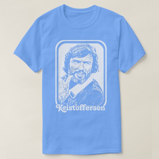 Kris Kristofferson Retro Stil Fläkt Gift T Shirt (Design framsida)