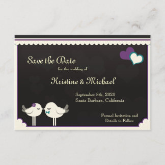 Kris Violet Teal Love birds Spara datum Datumet