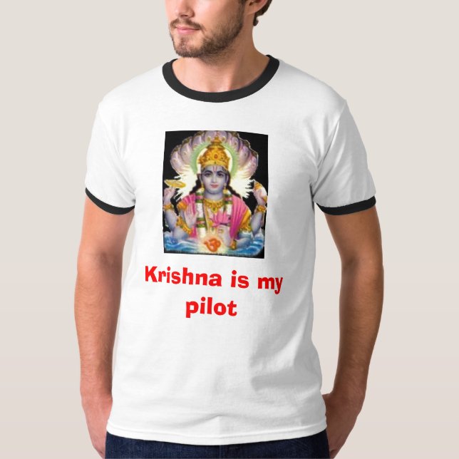Krishna är mitt pilot- t-shirt (Framsida)