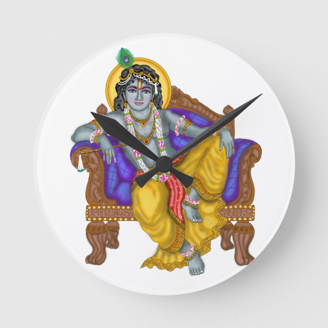 Krishna Clock Rund Klocka (Framsida)
