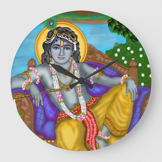 Krishna Clock Stor Klocka (Framsida)