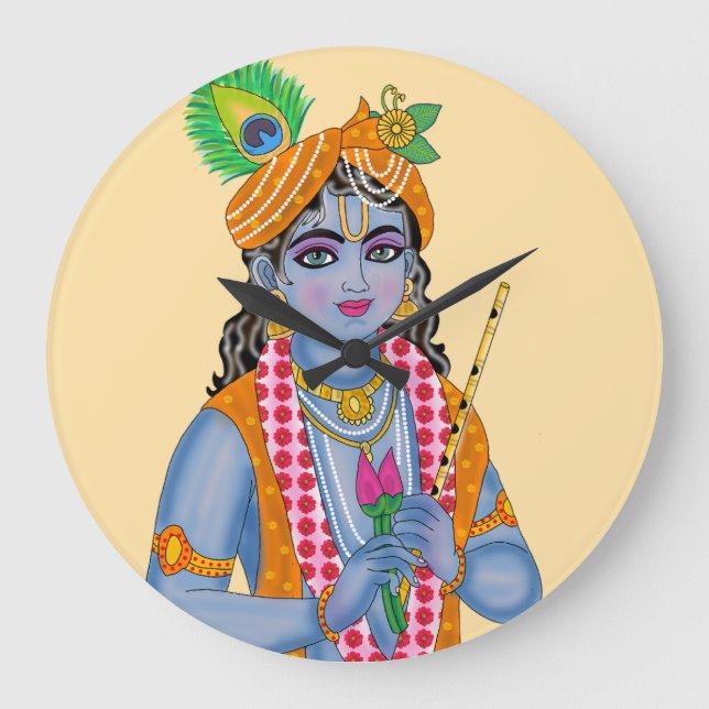 Krishna Clock Stor Klocka (Framsida)