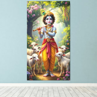 Krishna, Divine Shepherd Canvastryck