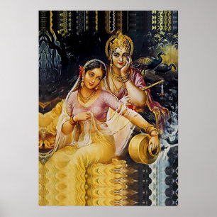 KRISHNA - hindu gudom - Poster