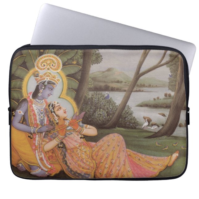 Krishna hinduisk gudom 13" bärbar dator/Macbook Laptop Fodral (Framsidan)