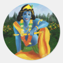 Krishna i trädgård